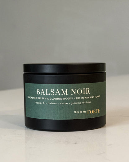 Balsam Noir Coco Soy Beeswax – Travel Tin Candle