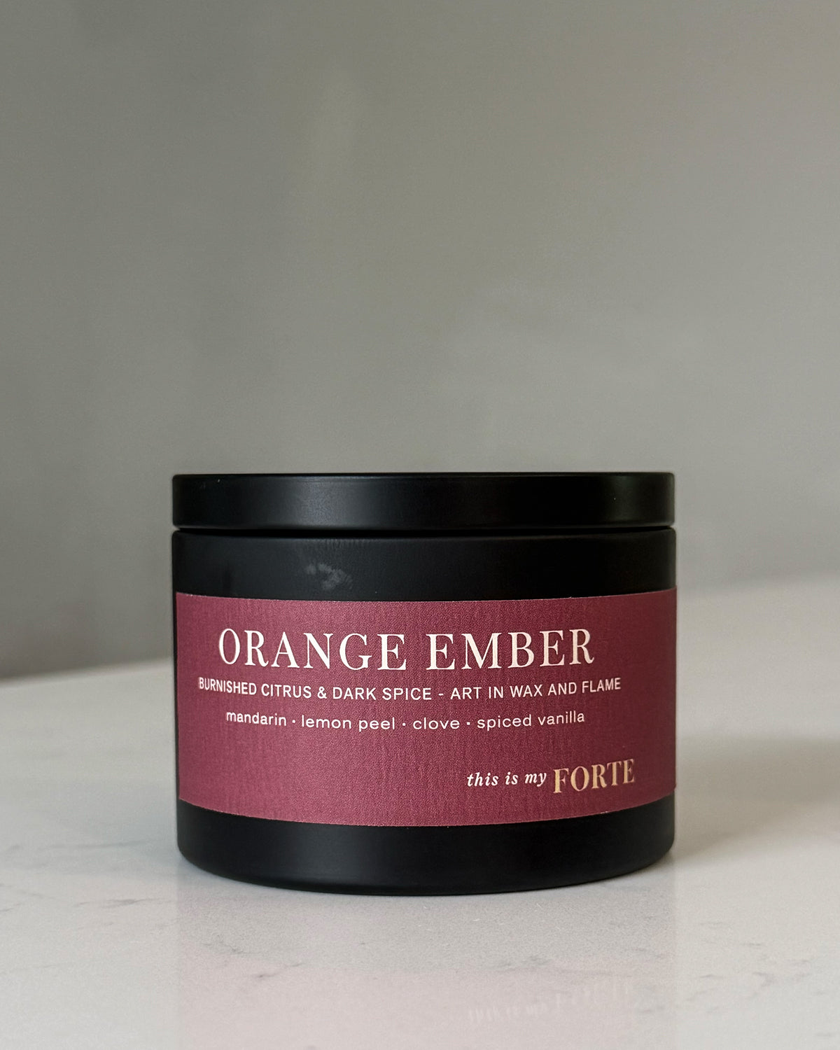 Orange Ember Soy Beeswax – Travel Tin Candle