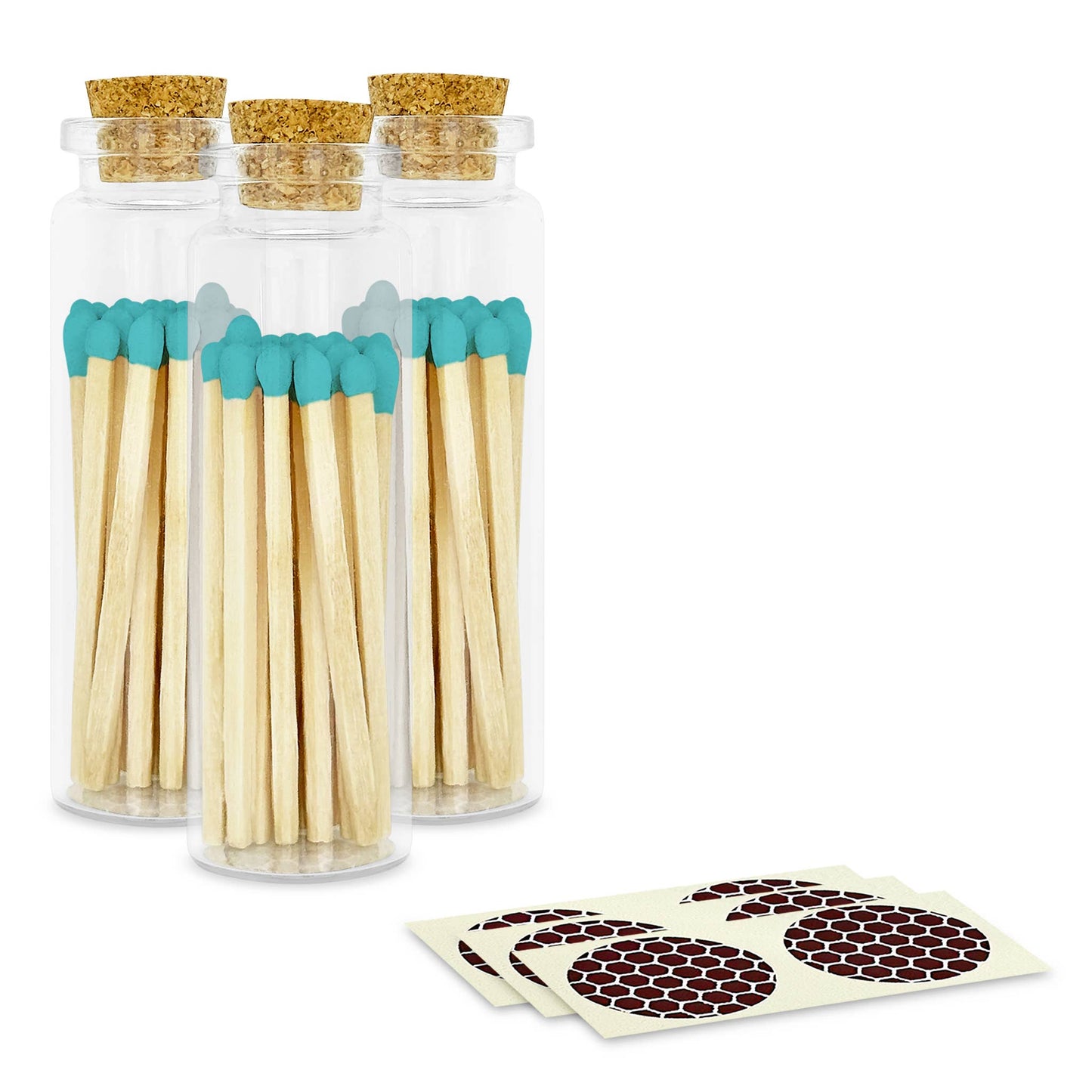 2" Matches + Small Bottle - Color of Your Choice + Strikers