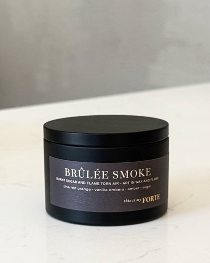 Brûlée Smoke Travel Tin Candle