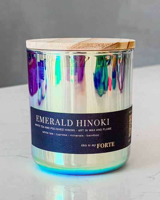 Emerald Hinoki Prism Candle