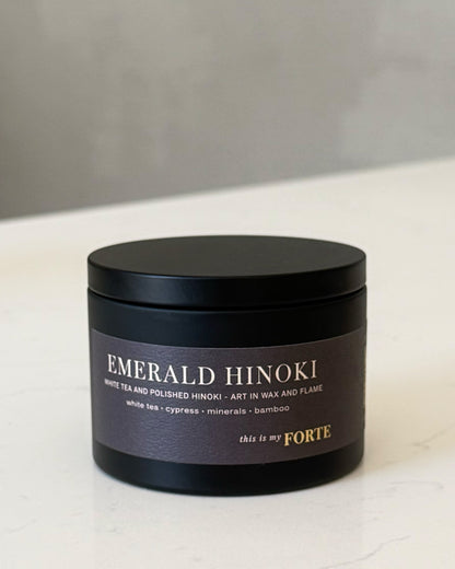 Emerald Hinoki Travel Tin Candle