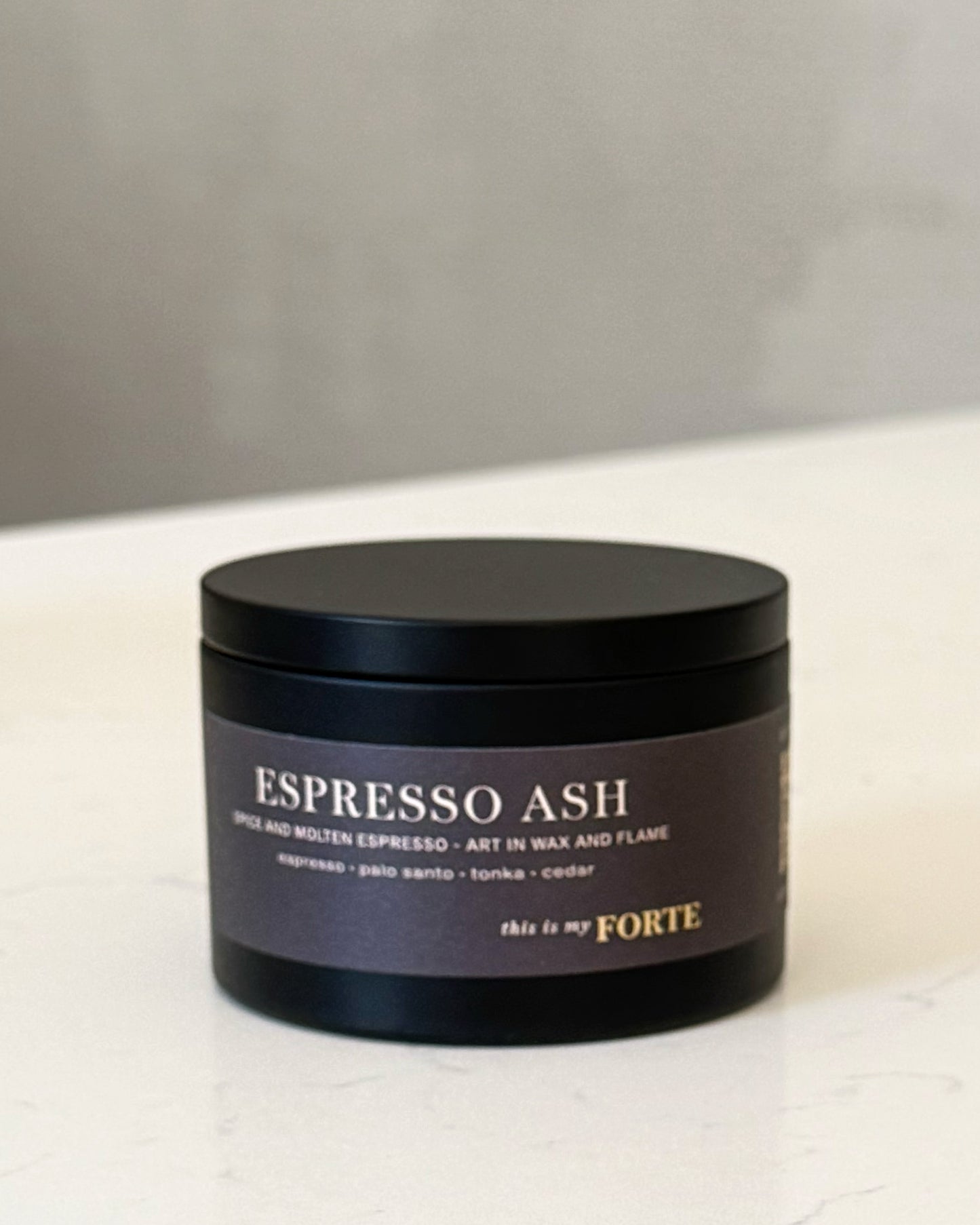 Espresso Ash Travel Tin Candle