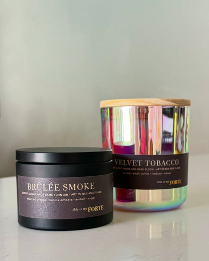 Brûlée Smoke Travel Tin Candle